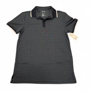 FLX - NWT Dark Blue Polo Shirt with White Accents